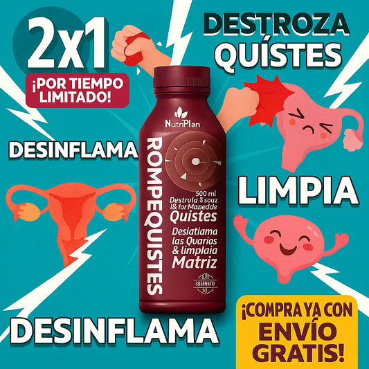 2x1 ROMPEQUISTES 500ML - Rompequistes: La Solución Natural para Mejorar tu Fertilidad y Salud Reproductiva