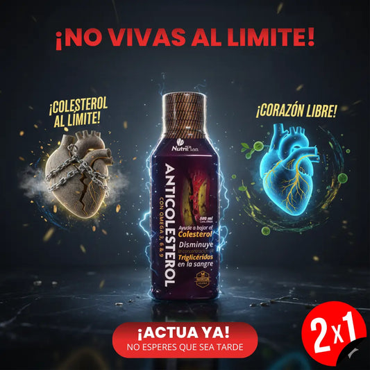ANTICOLESTEROL® 2X1- ¡Baja tu colesterol y triglicéridos de manera natural con Anticolesterol NutriPlan!
